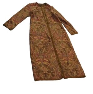 Aida Dalati Boho Modern 70s Inspired Tapestry Open Style Coat Sz Small